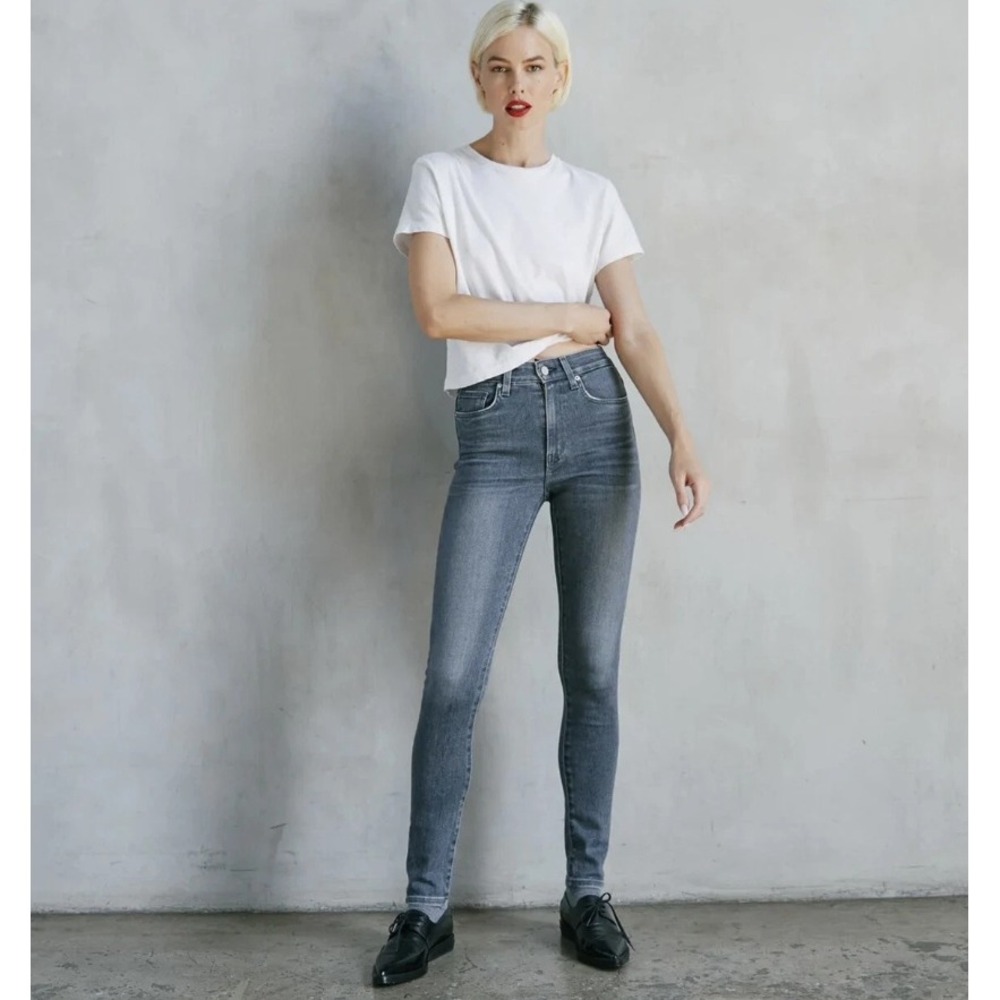 CQY Palme High Rise Denim Skinny Jeans Heavenly Grey‎ Womens 24 NWOT